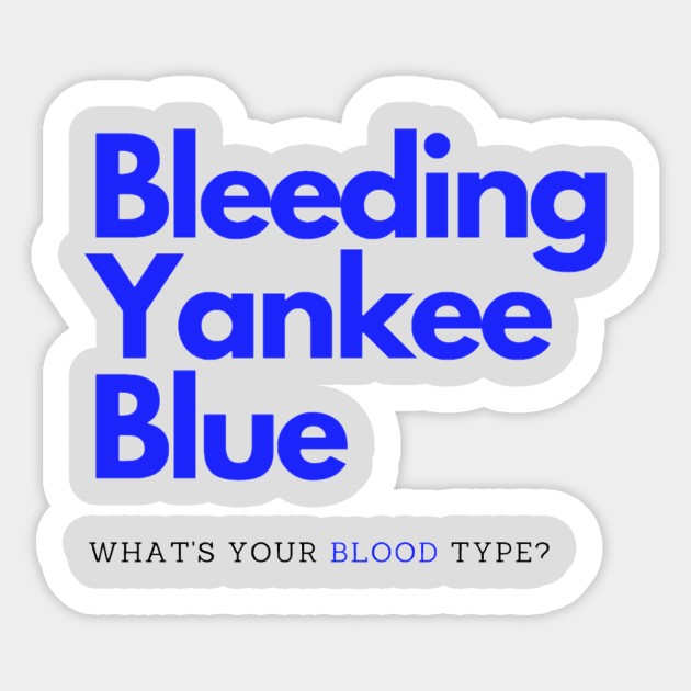 Bleeding Yankee Blue Basic Design Sticker by Bleeding Yankee Blue